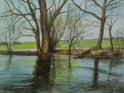 Hochwasser-an-der-Nidder-2012-36x48-Aquarell-IPB
